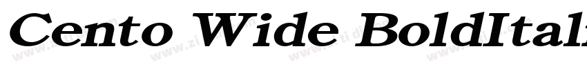 Cento Wide BoldItali字体转换